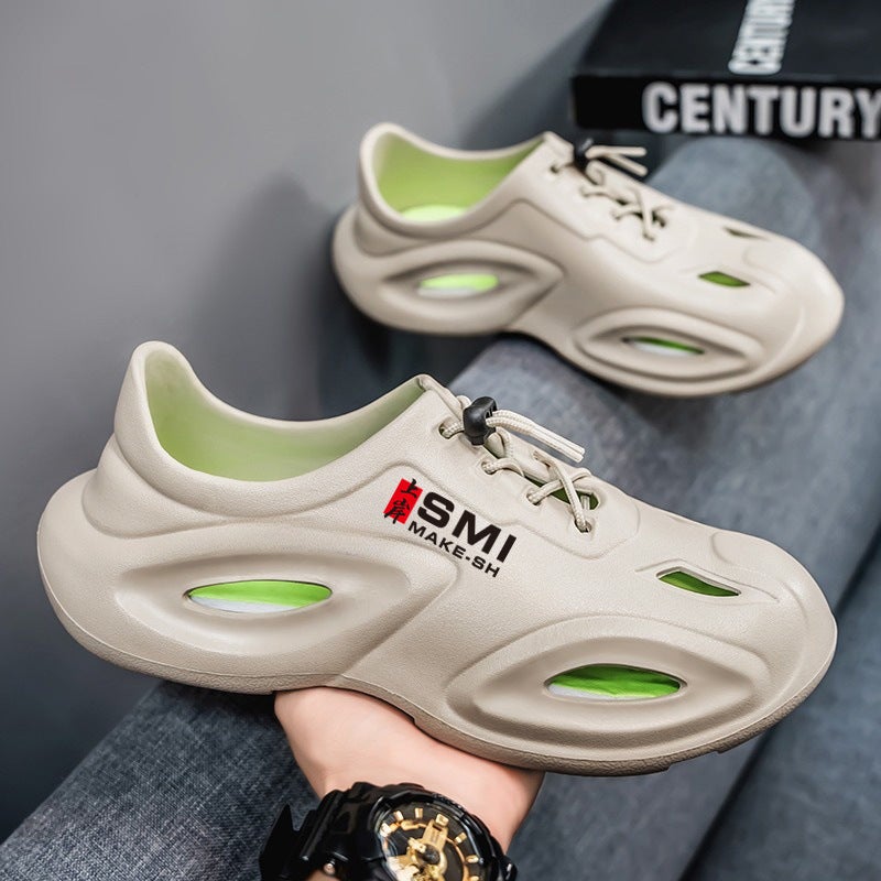 All-Inclusive Crocs Men'S Summer Outer Wear Eva Non-Slip Thick-Soled Sandals Youth Beach Shoes - Image 2