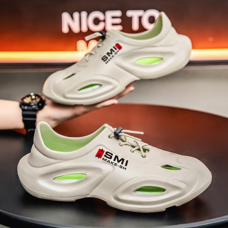 All-Inclusive Crocs Men'S Summer Outer Wear Eva Non-Slip Thick-Soled Sandals Youth Beach Shoes - Image 3