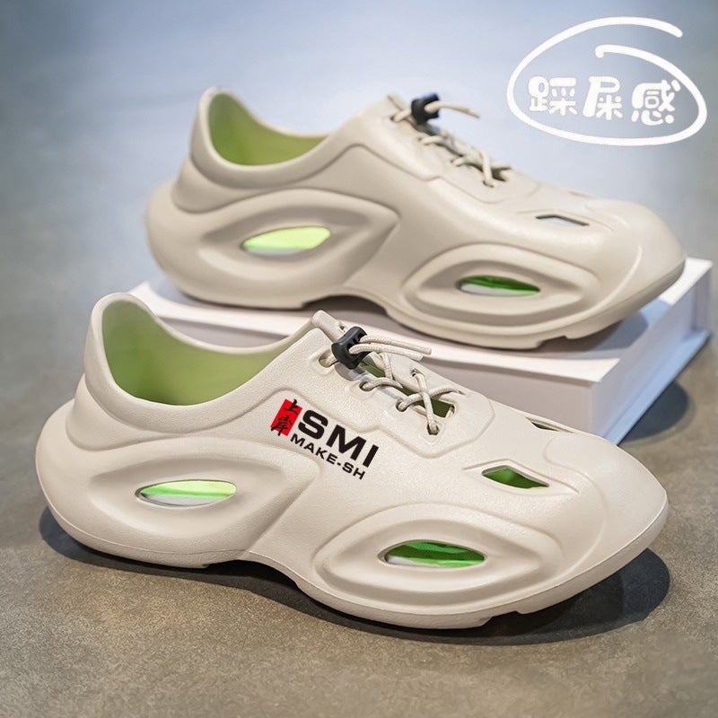 All-Inclusive Crocs Men'S Summer Outer Wear Eva Non-Slip Thick-Soled Sandals Youth Beach Shoes - Image 4