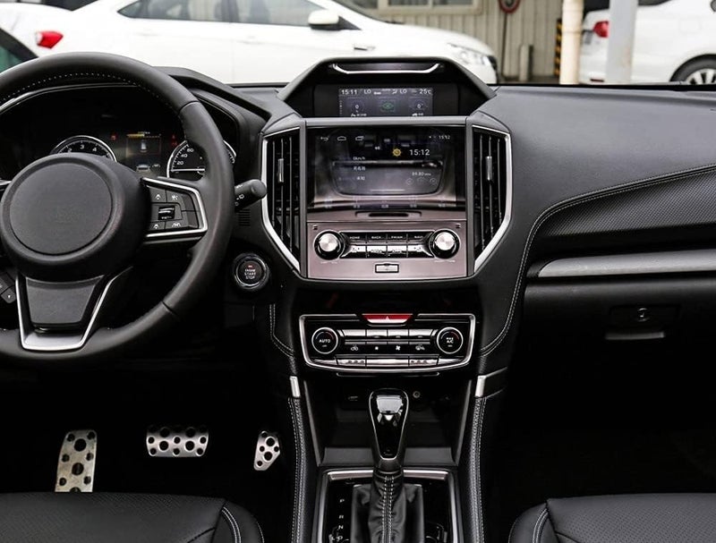 iJDMTOY 3pc Set Track Racing Style Direct Fit Silver Aluminum Gas/Brake/Clutch Pedal Covers Compatible with Subaru Impreza Forester Outback Crosstrek XV w/Automatic Transmission - Image 1