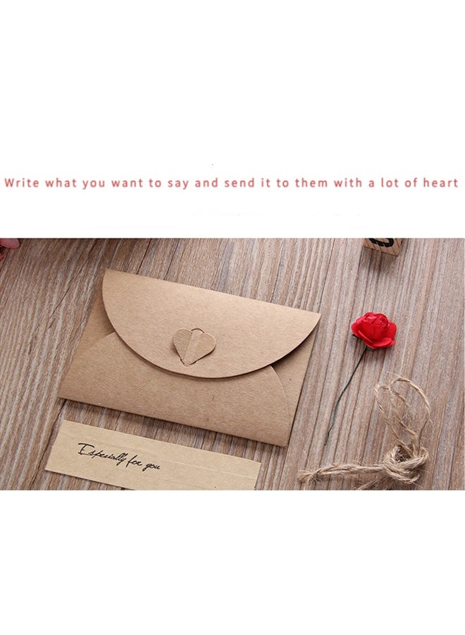 واي جيه 10 عبوات من بطاقات المعايدة المجففة مع المغلفات ، وبطاقات هدايا العطلات البني العتيقة ، وبطاقات دعوة DIY ، وبطاقات الأمنيات ، وبطاقات الملاحظات ، وبطاقات الشكر لعيد الميلاد - Image 4