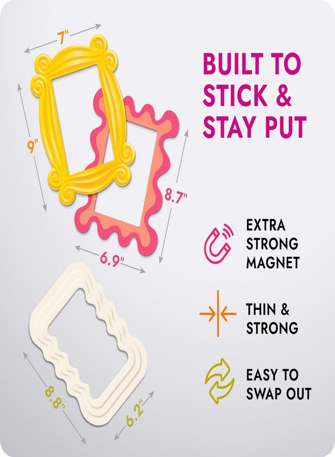 Levain & Co إطارات صور مغناطيسية - إطار صور مغناطيسي ممتع وفريد ​​من نوعه - إطارات مغناطيسية للثلاجة والخزانة والمزيد - مغناطيس إطار صور الثلاجة - إطارات صور مغناطيسية للعودة إلى المدرسة للثلاجة 4 × 6، عبوة من 3 قطع - Image 4