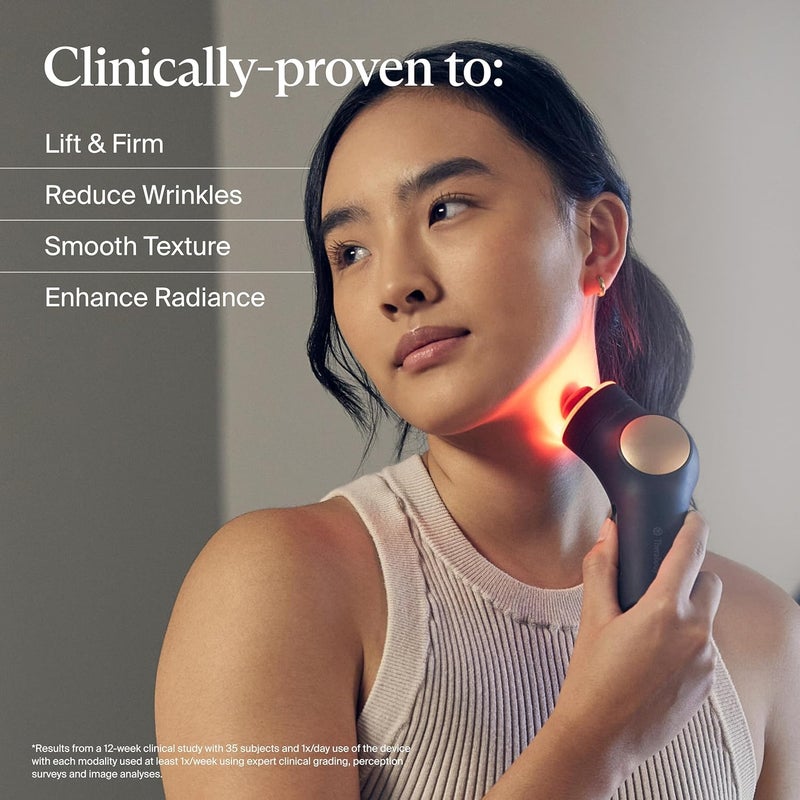TheraFace PRO | 6-in-1 Facial Skin Care Percussive Therapy Massage - Microcurrent - Blue & Red LED from Therabody - Image 2