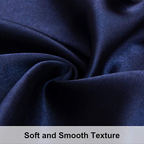 NTBAY Satin Body Pillowcase for Hair and Skin, Luxurious and Silky Pillow case with Envelope Closure, 20x54 Inches, Navy Blue - Image 2