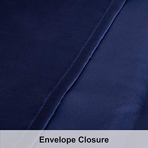NTBAY Satin Body Pillowcase for Hair and Skin, Luxurious and Silky Pillow case with Envelope Closure, 20x54 Inches, Navy Blue - Image 3