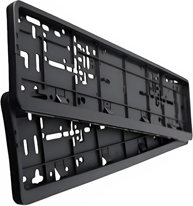 ETAVA Car License Plate Frame (Car Number Plate) Holder for Dubai Emirates 2-Piece Set, Long Black Design (53cm & 13cm). - Image 5