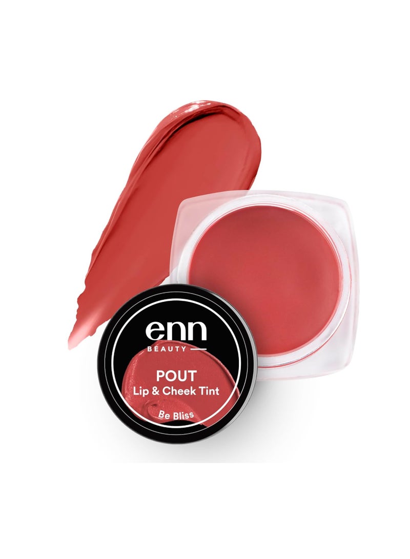 Enn Beauty Pout Lip Cheek and Eyeshadow Tint with SPF 10 withThe Goodness of Jojoba and Avocado Oil Natural Blush for Women  Long Lasting Sls and  Paraben Free Be Bliss 5gm - Image 1