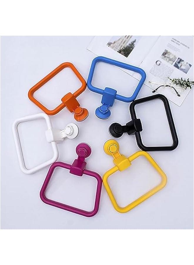 Suction Cup Towel Rings, Hanging Towel Rack, Washcloth Wall Mount Hand Towel Holder for Kitchen, Black - Image 2