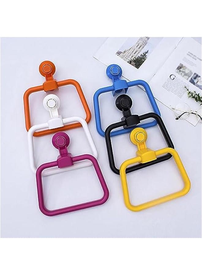 Suction Cup Towel Rings, Hanging Towel Rack, Washcloth Wall Mount Hand Towel Holder for Kitchen, Black - Image 3
