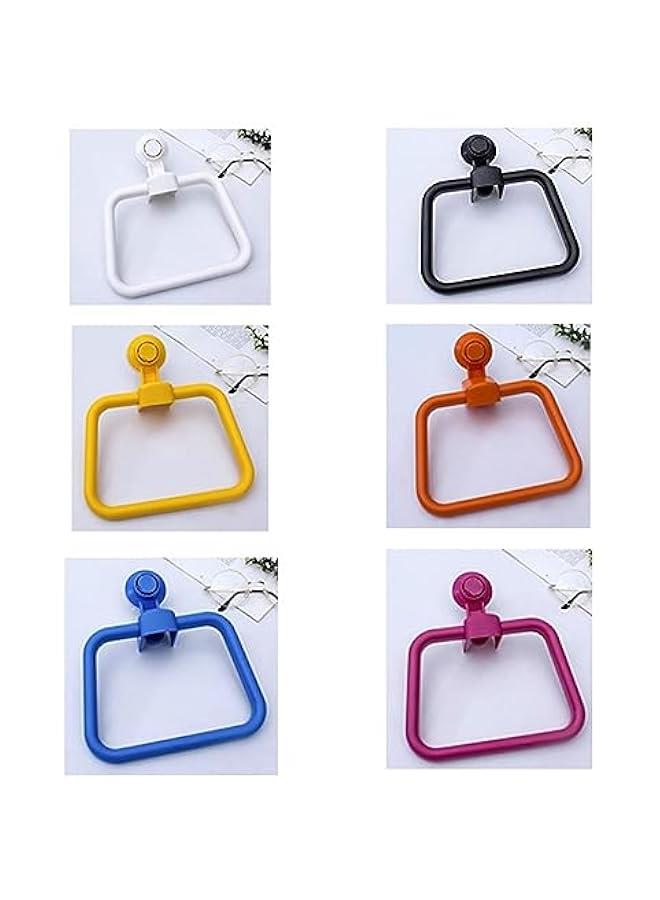 Suction Cup Towel Rings, Hanging Towel Rack, Washcloth Wall Mount Hand Towel Holder for Kitchen, Black - Image 4