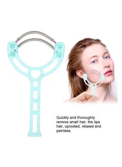 Generic Facial Hair Remover, Portable Face Lips Hair Removal Plastic Spring Device Beauty Tool for Women & Men Hair Removal Spring Threading Epilator Face Facial Hair Removal Stick (Green)  - Image 2