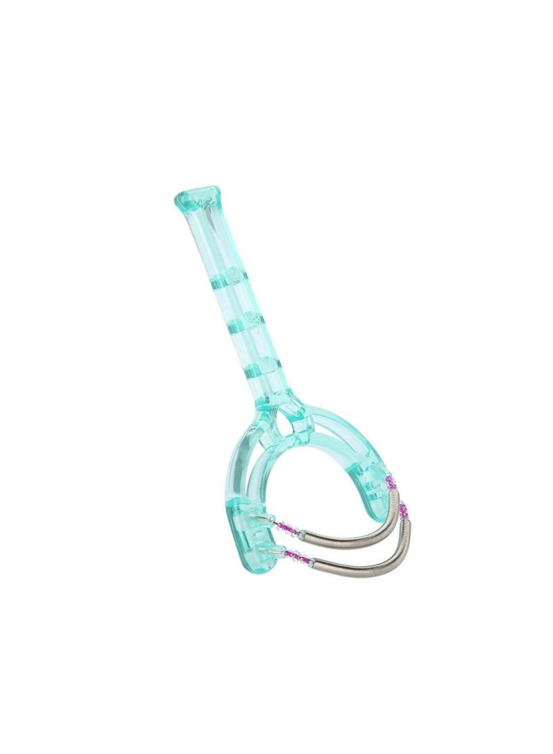 Facial Hair Remover, Portable Face Lips Hair Removal Plastic Spring Device Beauty Tool for Women & Men Hair Removal Spring Threading Epilator Face Facial Hair Removal Stick (Green)
