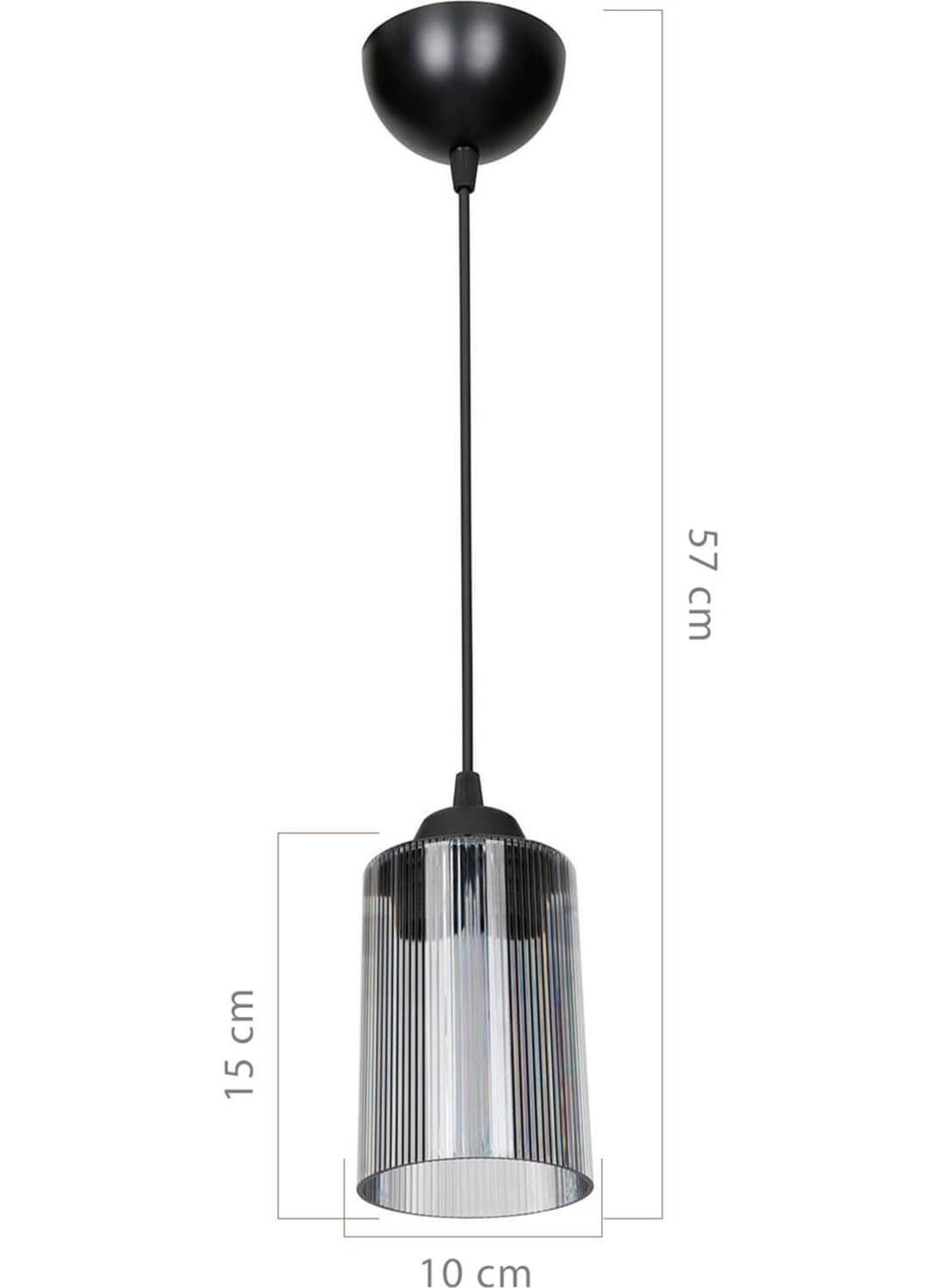 Ag Light Design - Smoked Pendant Lamp Chandelier Living Room Kitchen Hallway Bedroom Lamp - Image 1