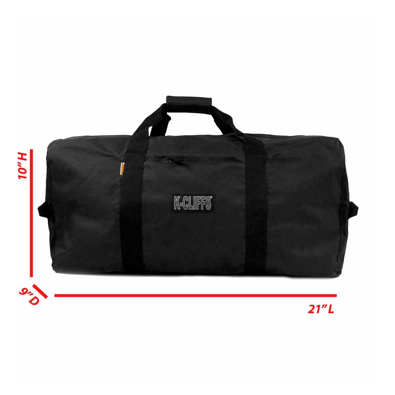 K-Cliffs Heavy Duty Cargo Duffel Large Sport Gear Drum Set Equipment Hardware Travel Bag Rooftop Rack Bag (21" x 10" x 9", Black) - Image 5