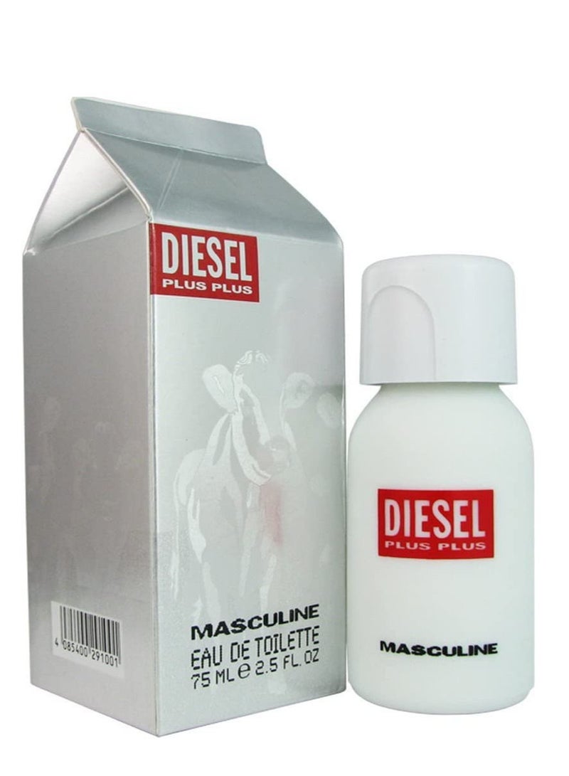 Diesel Plus Masculine by Diesel for Men Eau de Toilette 75ml, White