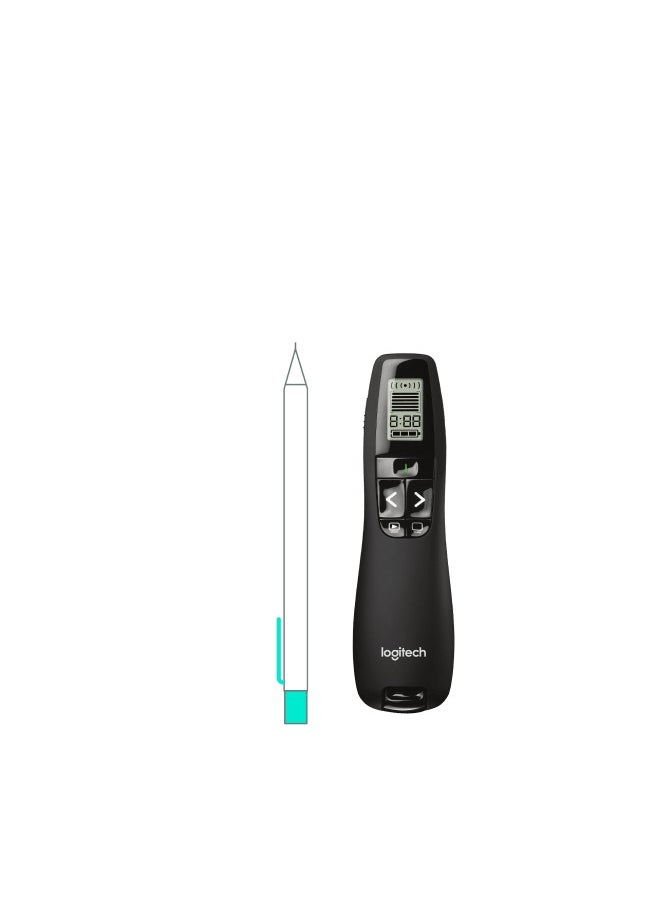Logitech - Logitech R800 Presentation Remote with LCD Display and with Laser Pointer Green Color - Image 1