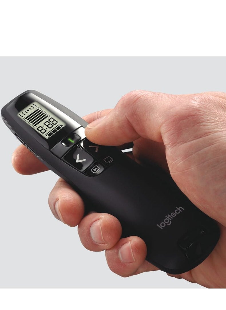 Logitech - Logitech R800 Presentation Remote with LCD Display and with Laser Pointer Green Color - Image 1