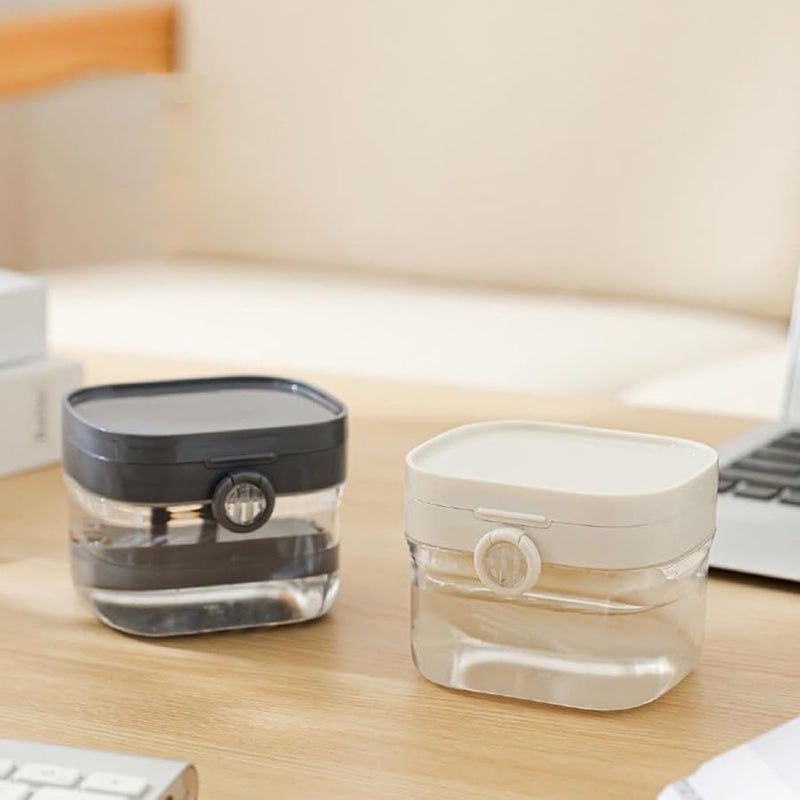 Grey Retainer Case for Dentures and Aligners Secure Locking Dental Storage Container - Image 4