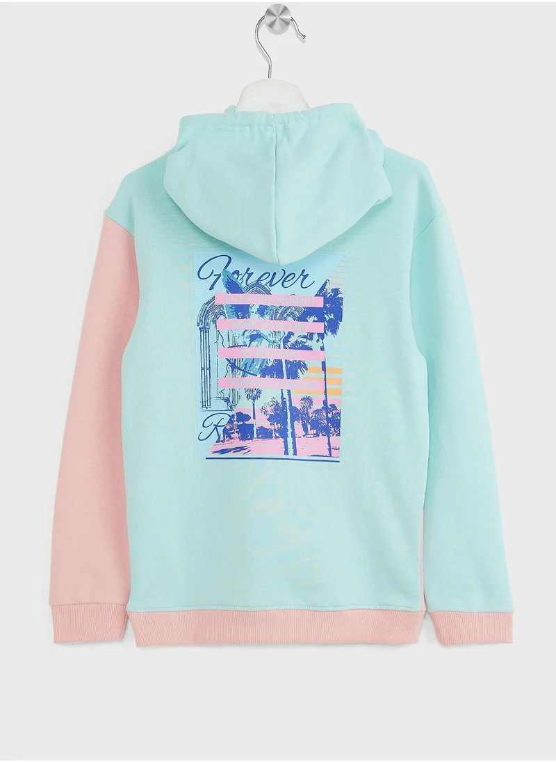 Pinata Girls Colorblock Hoodie With Pocket