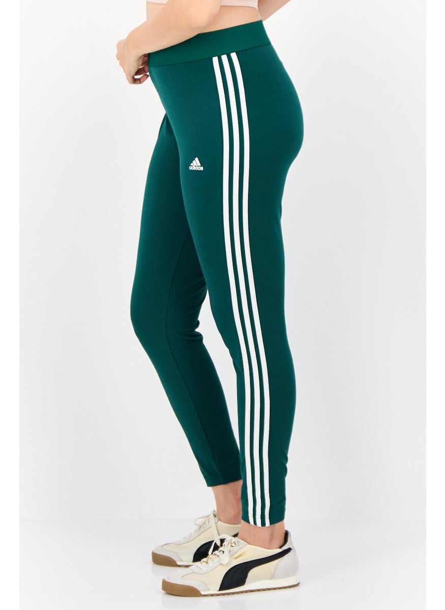 Adidas - Women Tight Fit Brand Logo Training Leggings, Green - Image 1