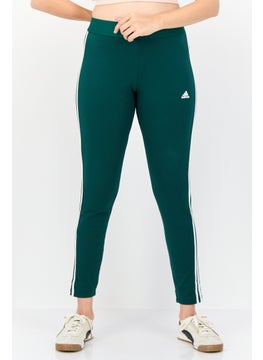 Women Tight Fit Brand Logo Training Leggings, Green