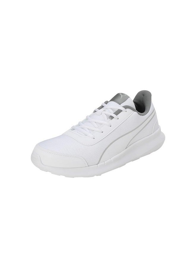 بوما حذاء رياضي Puma Dazzler للرجال باللون الأبيض والرمادي الدخاني والفضي - مقاس 9 المملكة المتحدة (39178204) - Image 1