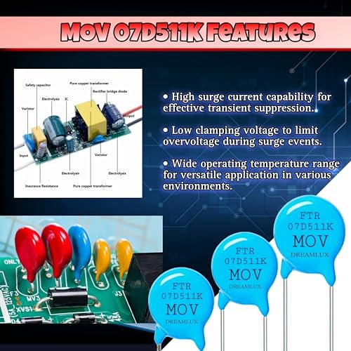 Dreamlux MOV 7D511K Metal Oxide Varistor for 80V to 300V DOB LED Bulb Lights protection | MOV for LED Bulb | Color : Blue (PACK OF 100) - Image 4