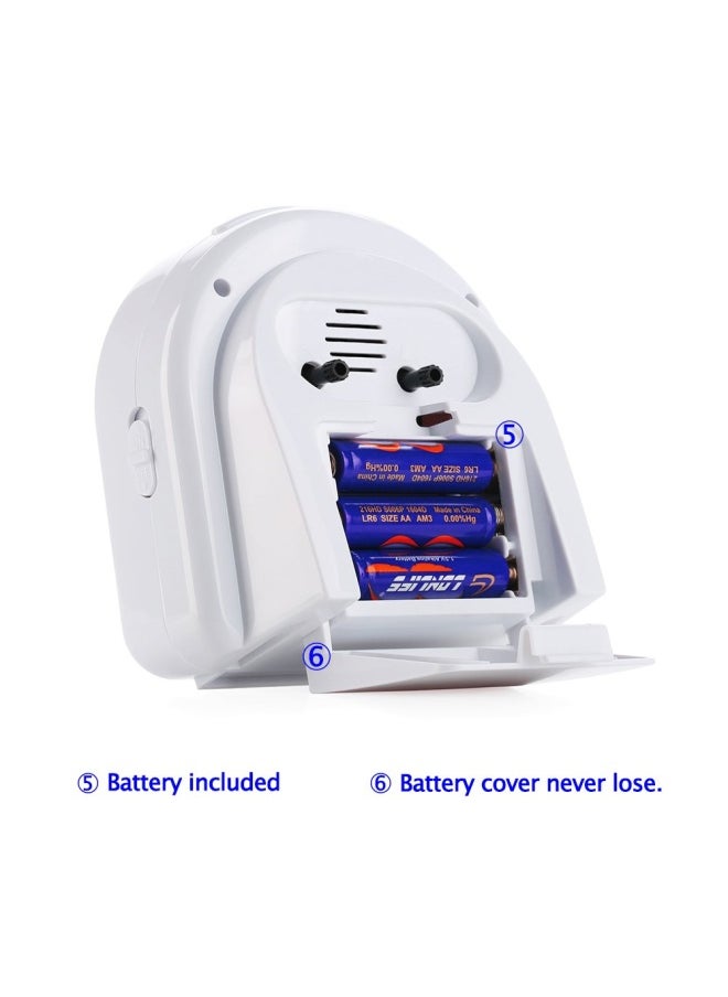 Peakeep - Peakeep Non Ticking Silent Alarm Clock Optional 7 Wake Up Sounds With Volume Control Nightlight And Snooze Aa Battery Operated And Included Black - Image 1