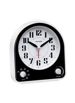 Peakeep Non Ticking Silent Alarm Clock Optional 7 Wake Up Sounds With Volume Control Nightlight And Snooze Aa Battery Operated And Included Black