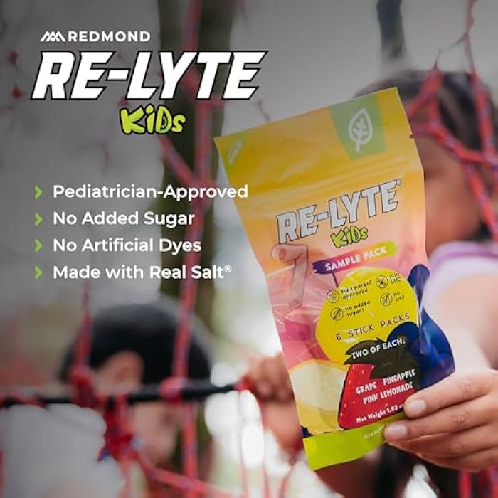 REDMOND Re-Lyte Kids Hydration Electrolyte Mix Powder, Sample Pack (6 Ct.) - Image 4