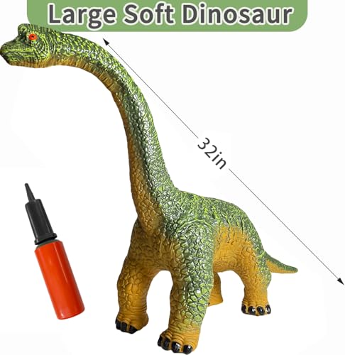 YONGJULE Big Brachiosaurus 32 inch, Dinosaur Toys for Kids 3-5, Large Inflatable Dinosaur Toys for Kids Toddler Dinosaur Party Favors, Birthday Gifts for Boys Girls (Green) - Image 2