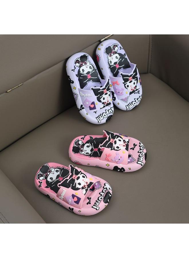 شك صنادل وشباشب للأطفال من Kulomi، صيفية للفتيات، حمام داخلي، غير قابل للانزلاق، جزء سفلي ناعم للأبوين والطفل، سانريو للفتيات الصغيرات والمتوسطة - Image 2