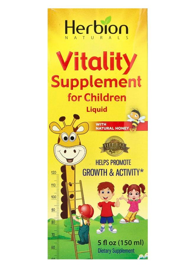Herbion Naturals - Vitality Supplement For Children With Natural Honey 5 fl oz (150 ml) - Image 1
