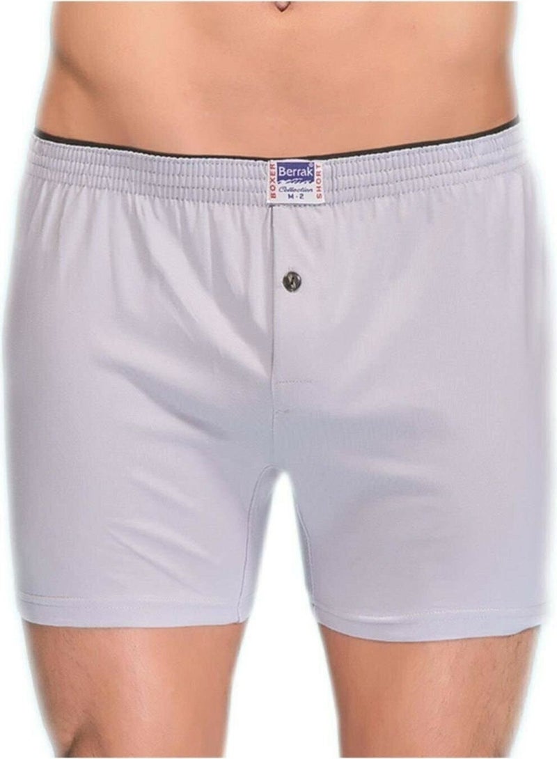Berrak 10 Pieces Gray Color Towel Waist Boxer