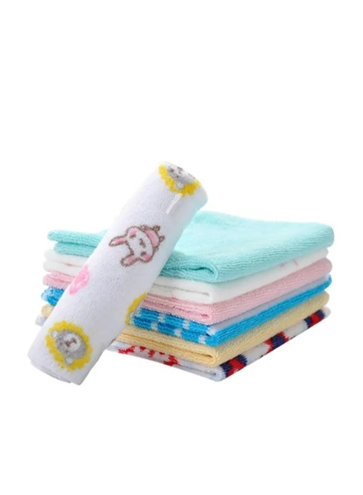 8pcs Square Newborn Baby Nursing Saliva Towels Babe Washcloth Handkerchief - Random color - Image 5