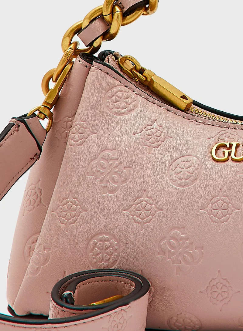 GUESS Geva Top Zip Satchel