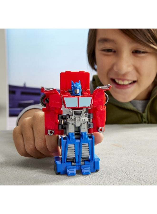 Transformers EarthSpark 1-Step Smash Changers Optimus Prime Action Figure - Image 5