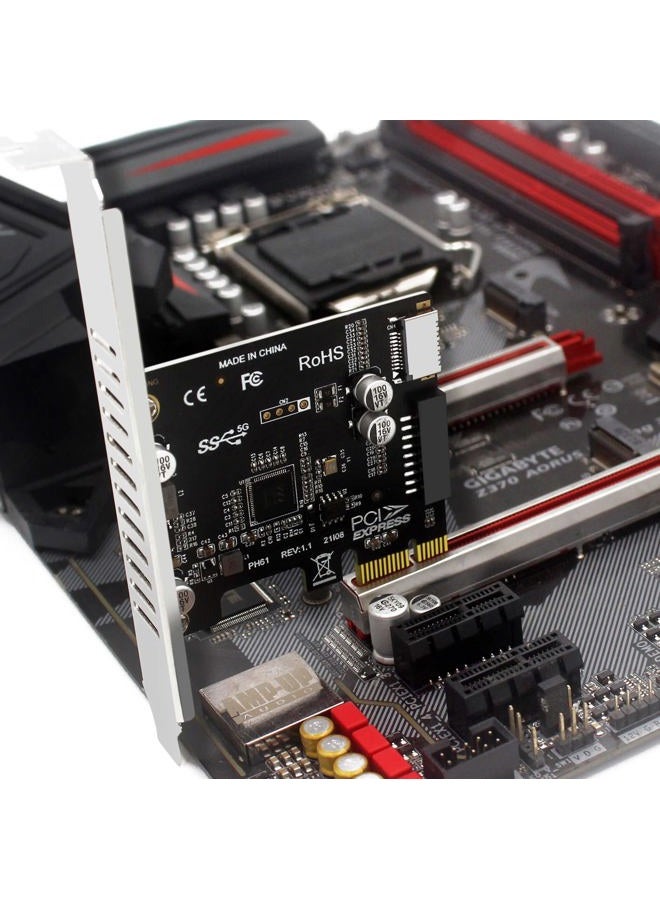 Cablecc 5Gbps Type-E USB 3.1 Front Panel Socket & USB 2.0 to PCI-E 1X Express Card VL805 Adapter for Motherboard - Image 5