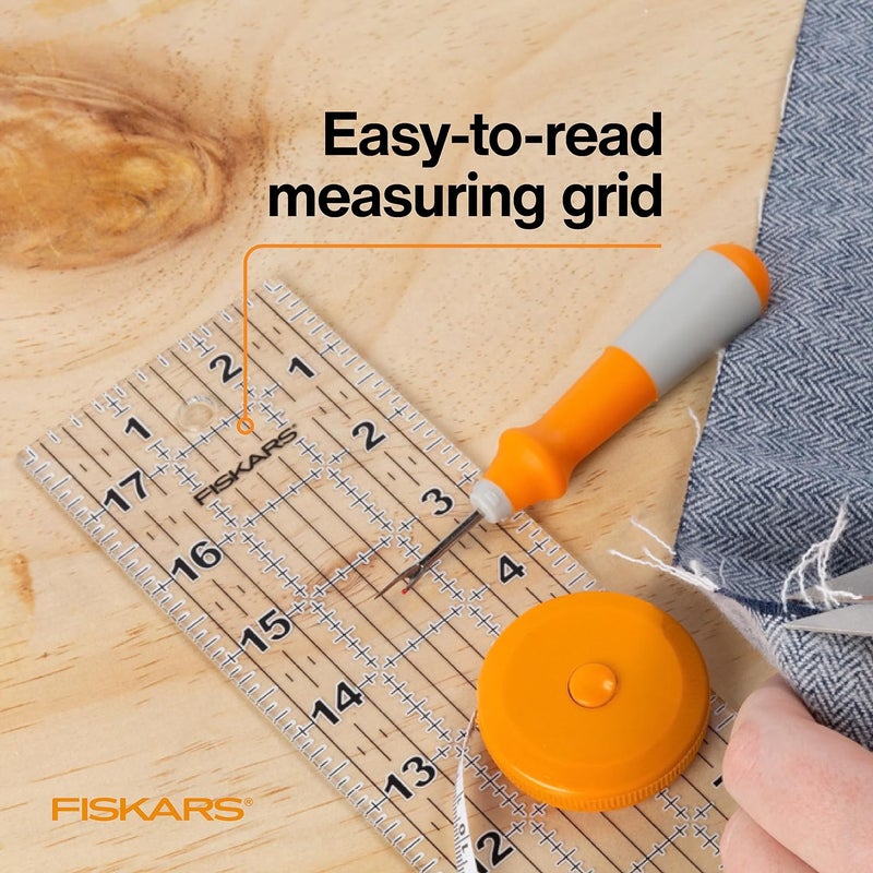 Fiskars Sewing Ruler 3 x 18 Acrylic Ruler with Gridlines Sewing and Quilting Supplies Arts and Craft Supplies Clear - Image 4