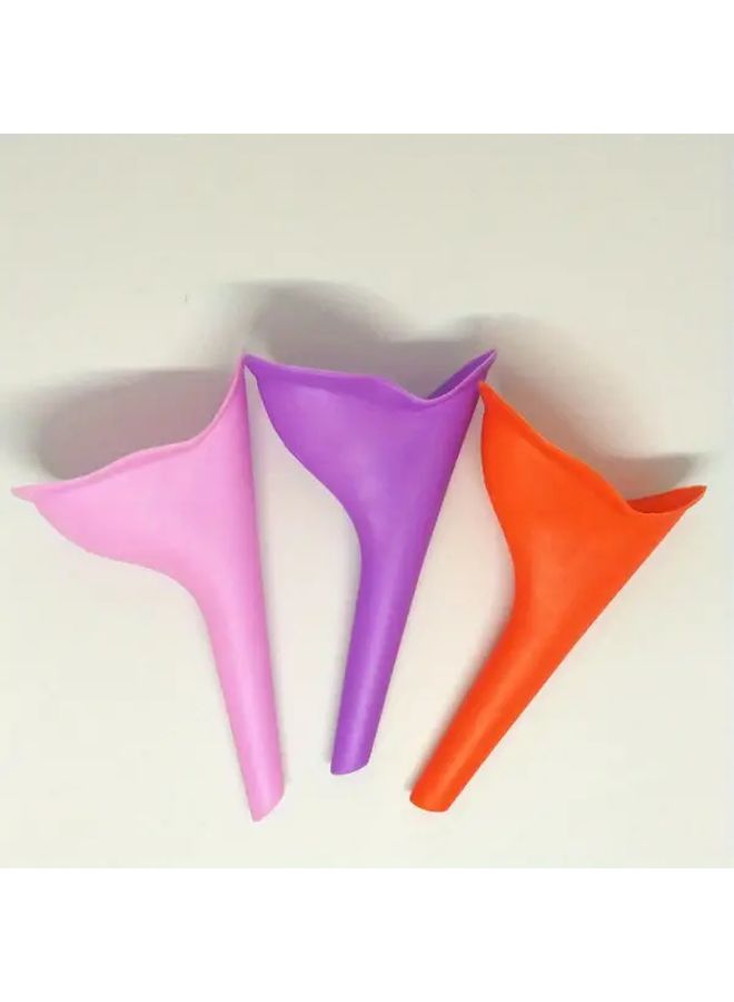 Portable Travel Urinal for Women 3 Pcs Stand Up Emergency Toilet for Outdoor Indoor Use - Image 1