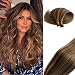 Smavida Highlights Itip Human Hair Extensions for Women, Meduim Brown Highlight with Blonde I Tip Hair Extensions Human Hair Keratin 100% Real Hair Extensions 16 Inch Cold Fusion I Tip Hair Extensions - Image 2