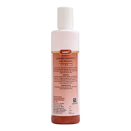 Sunny Almond Shampoo With Aloevera | Nourishes Hair & Scalp To fight Hair Fall | For Strong, Thick & Shiny hair | Softens cuticles & improves follicular health | For Women & Men 150ml (Pack of 2) - Image 2