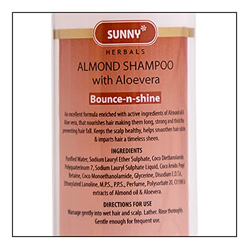 Sunny Almond Shampoo With Aloevera | Nourishes Hair & Scalp To fight Hair Fall | For Strong, Thick & Shiny hair | Softens cuticles & improves follicular health | For Women & Men 150ml (Pack of 2) - Image 3