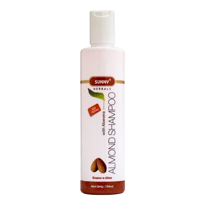 Sunny Almond Shampoo With Aloevera | Nourishes Hair & Scalp To fight Hair Fall | For Strong, Thick & Shiny hair | Softens cuticles & improves follicular health | For Women & Men 150ml (Pack of 2) - Image 4