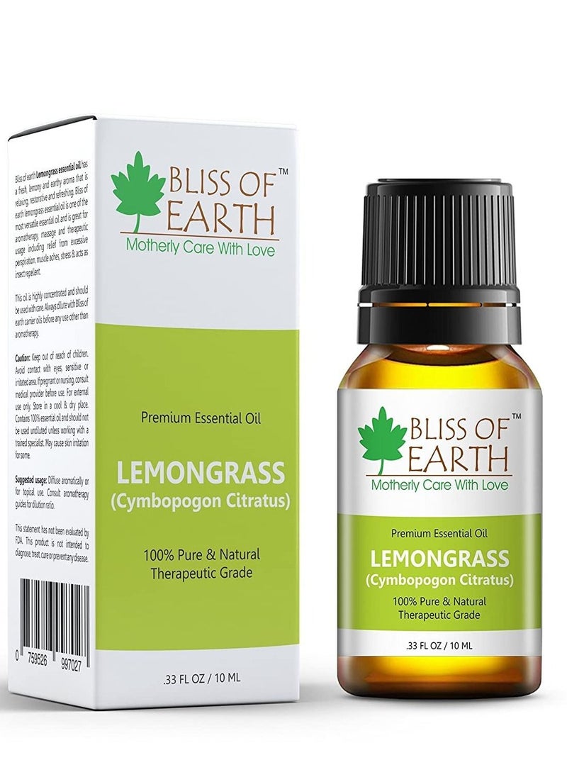 BLISS OF EARTH Bliss Of Earth Organic Natural  Australian Tea Tree Lavender Eucalyptus Rosemary Lemongrass Essential Oil Therapeutic Grade 10ml Combo Pack of 5  - Image 4