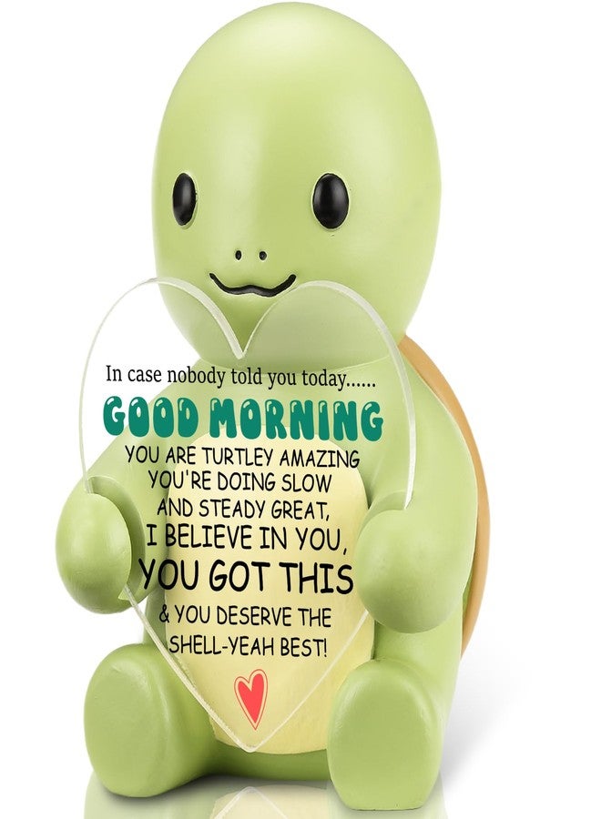 FOUGSTA Cute Turtle Resin Statue, Inspirational Desk Decor, Positive Affirmation Gift for Students, Encouragement Figurine for Women, Men, Friend, Coworker, XXS46 - Image 1