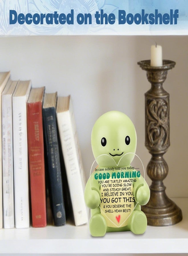 FOUGSTA Cute Turtle Resin Statue, Inspirational Desk Decor, Positive Affirmation Gift for Students, Encouragement Figurine for Women, Men, Friend, Coworker, XXS46 - Image 5