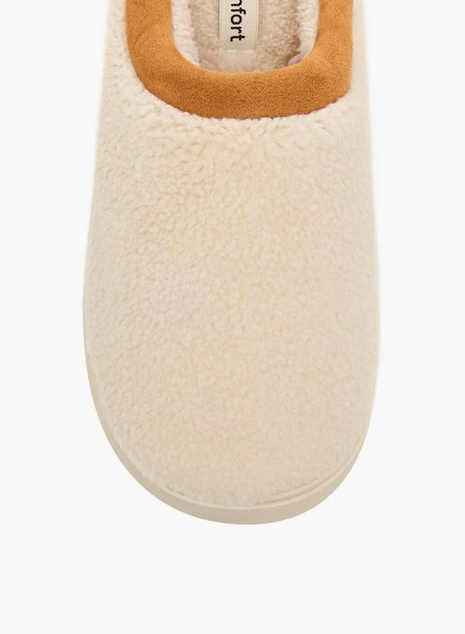 Le Confort BEIGE Women Sherpa Lined Slides for Women | Best Price UAE