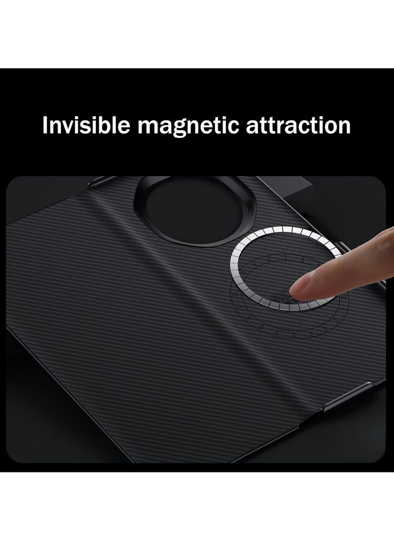 Case Compatible with Honor Magic V3 Case, Carbon fiber texture, Double sided full package, earthquake and fall resistant, Automatic wake-up/sleep mode,case for Honor Magic V3