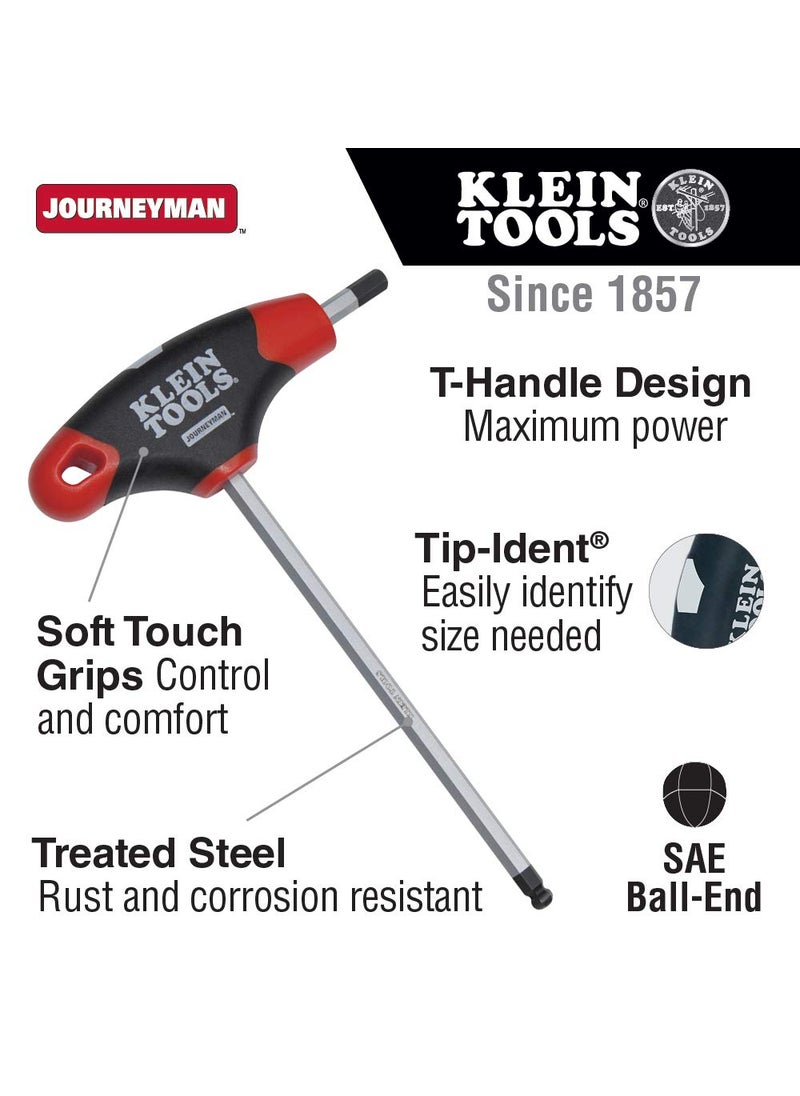 Klein Tools Klein Tools JTH6E09BE 9/64-Inch Ball-End Hex Key with Journeyman T-Handle, 6-Inch  - Image 2